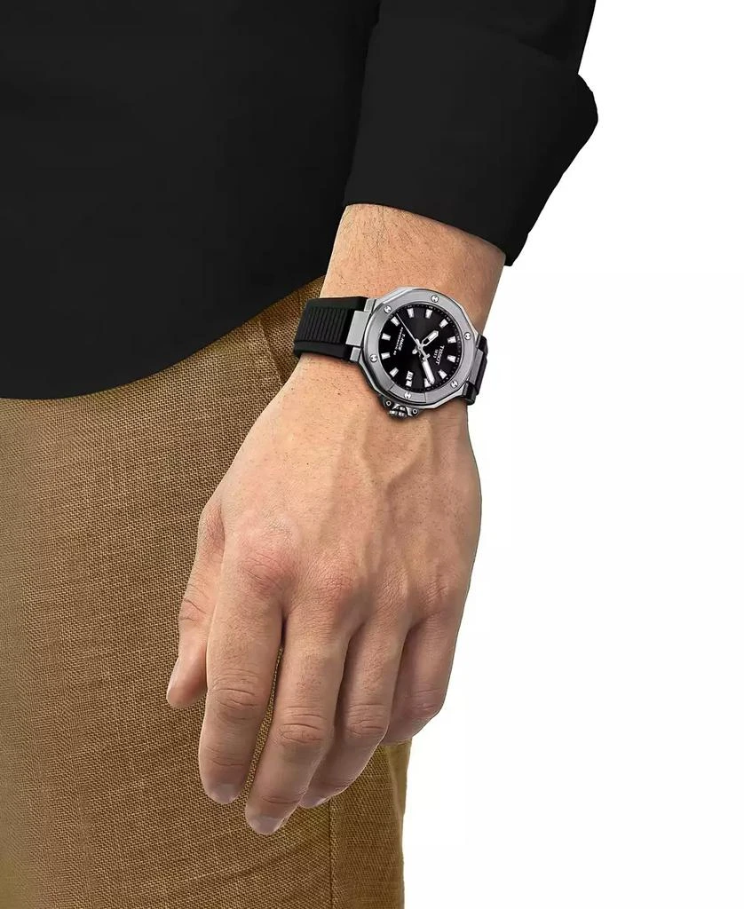 Tissot Men's Swiss Automatic T-Race Powermatic 80 Black Silicone Strap Watch 41mm 4