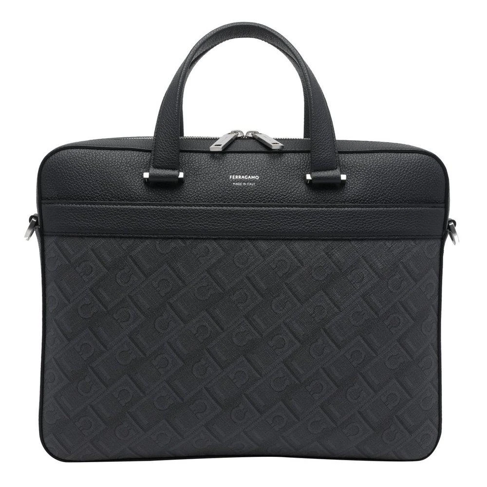 Salvatore Ferragamo Ferragamo Monogram Zipped Briefcase