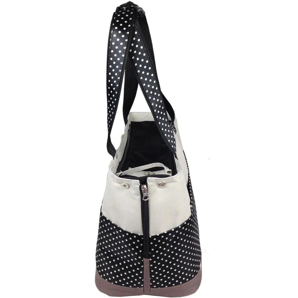 Pet Life 'Tote n' Boater' Trendy Spotted Designer Fashion Travel Pet Dog Carrier 2
