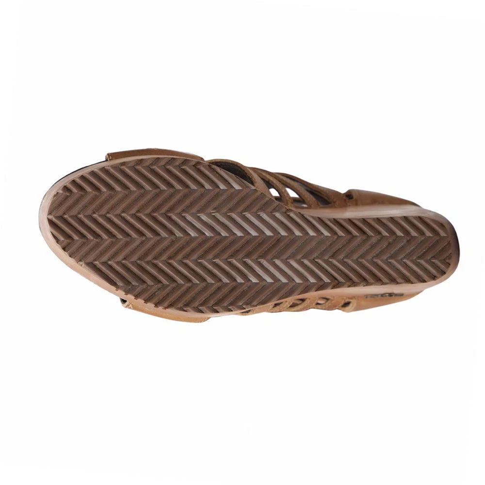 LANE Becca Cut Out Embroidered Wedge Sandals 5