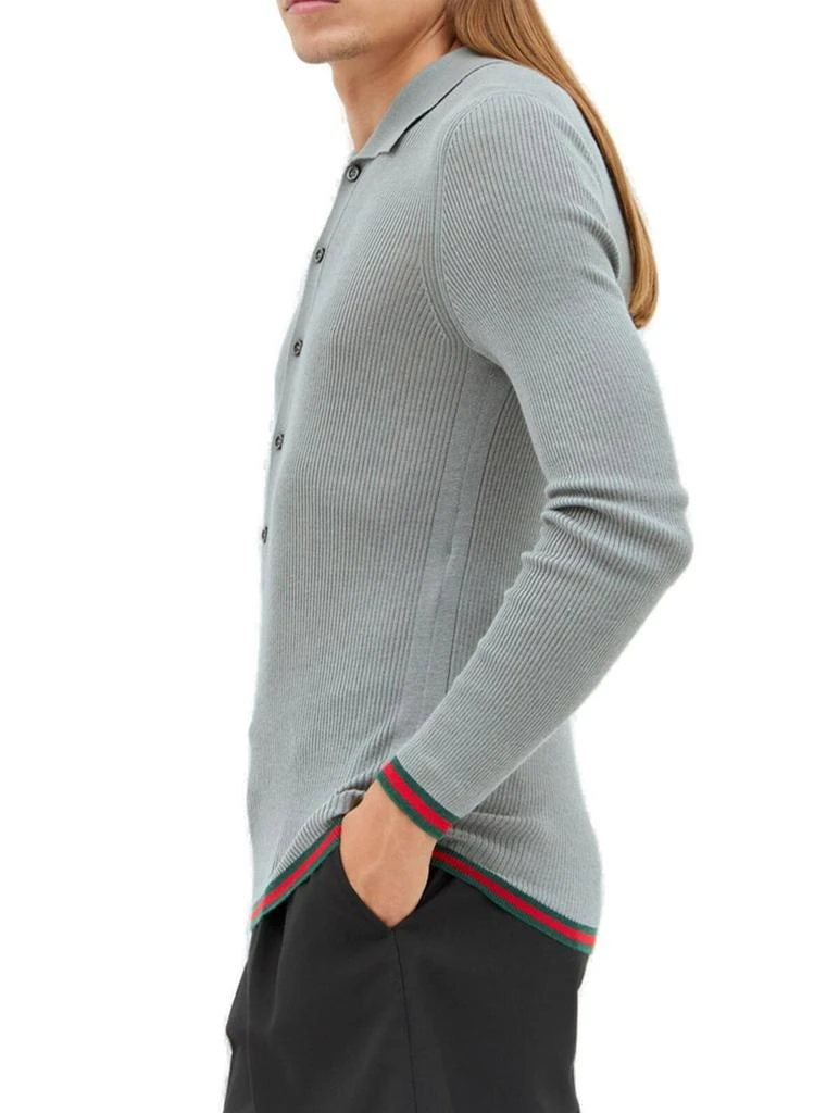 Gucci Gucci Slim Fit Fine Ribbed Polo Shirt 2