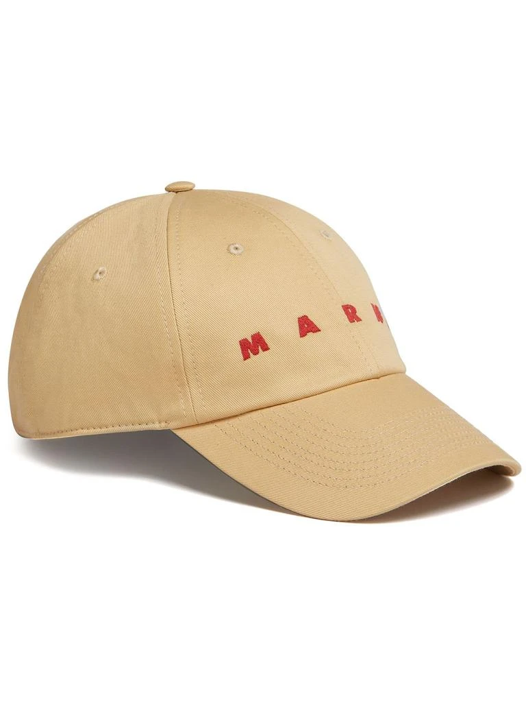 Marni Beige Cotton Baseball Cap 1