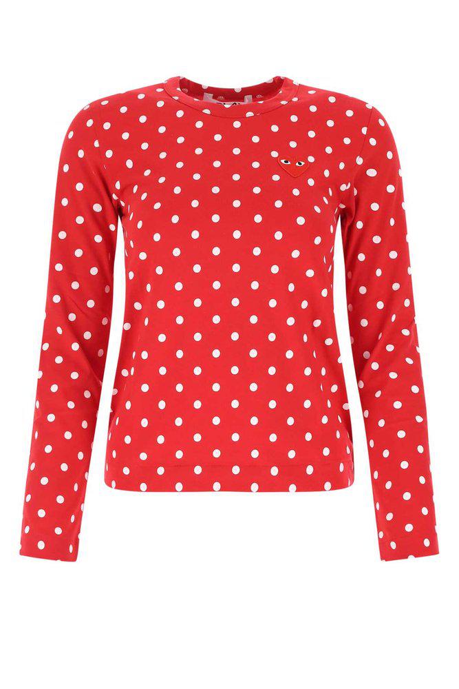 Comme 2024 de Garcons Play Long sleeve polka dot shirt