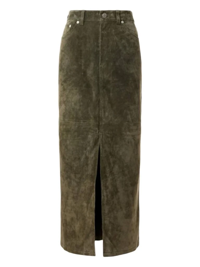 Blank NYC Suede Maxi Skirt In Hunter 3
