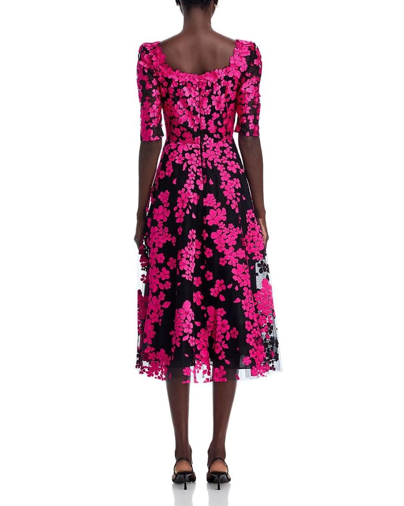 Teri Jon Floral Appliqué Midi Dress 4