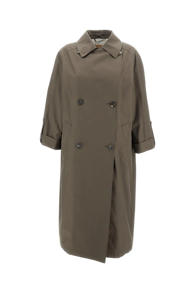 Max Mara Double-Breasted Long Trench Coat