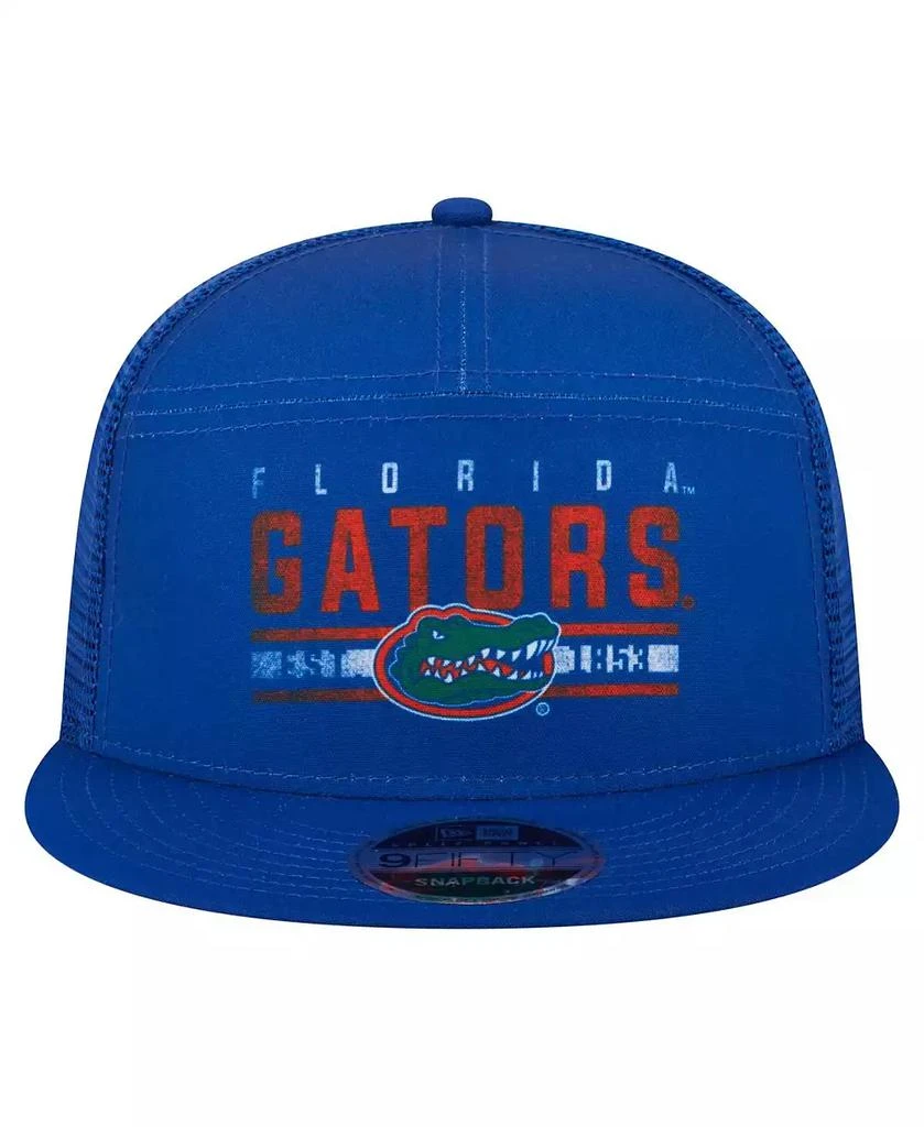New Era Men's Royal Florida Gators Split Panel 9FIFTY Snapback Trucker Hat 3
