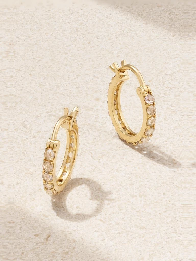 Ileana Makri 18k 黄金钻石耳环 1