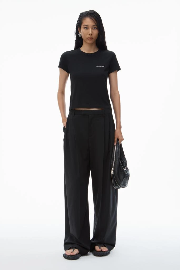 Alexander Wang Logo-Print Shrunken Jersey Tee 5