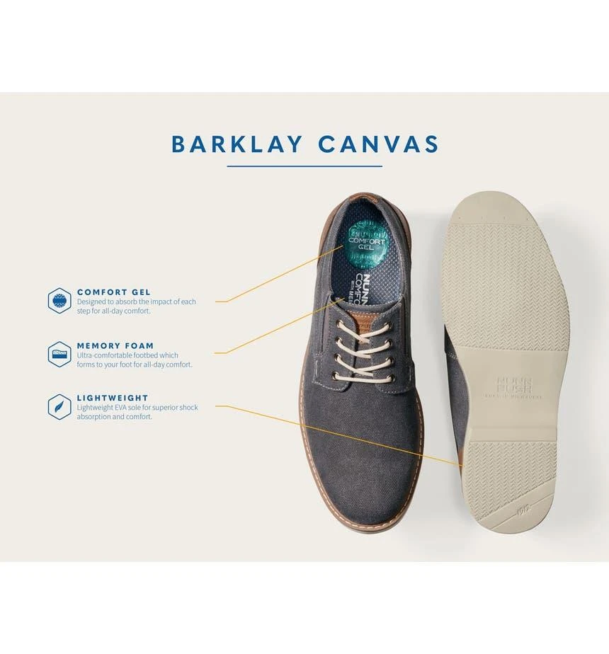 Nunn Bush Barklay Canvas Derby - Wide Width Available 7