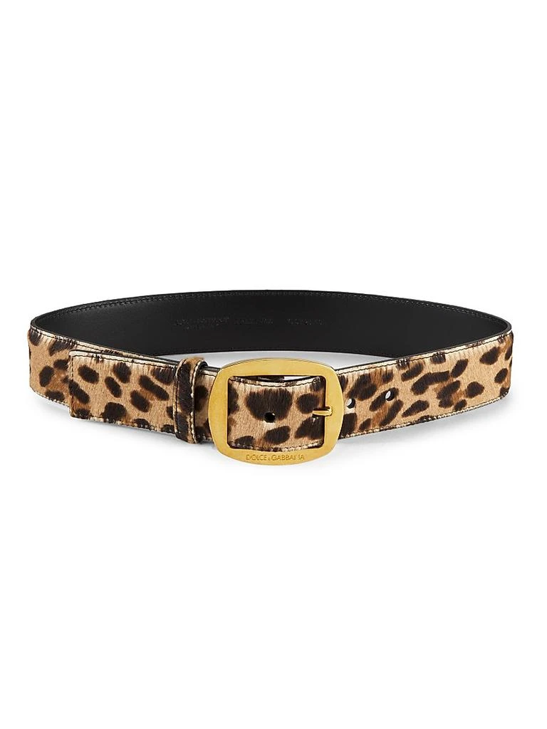 Dolce & Gabbana DG Plaque Leopard Print Belt – On Sale Now  display picture 3