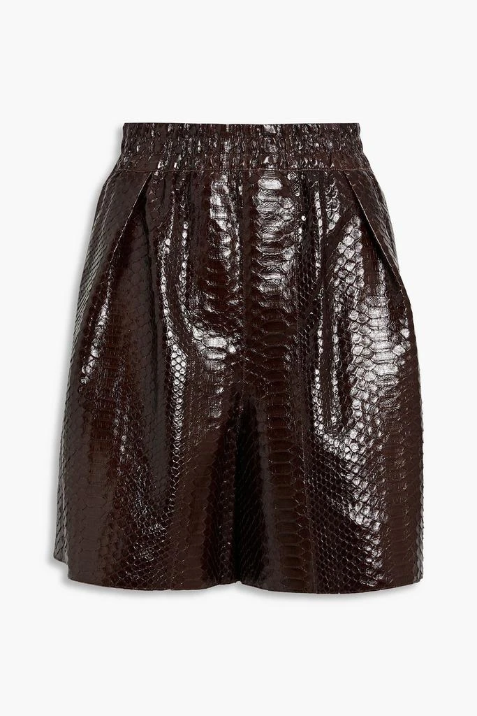 Brunello Cucinelli Snake-effect leather shorts 1