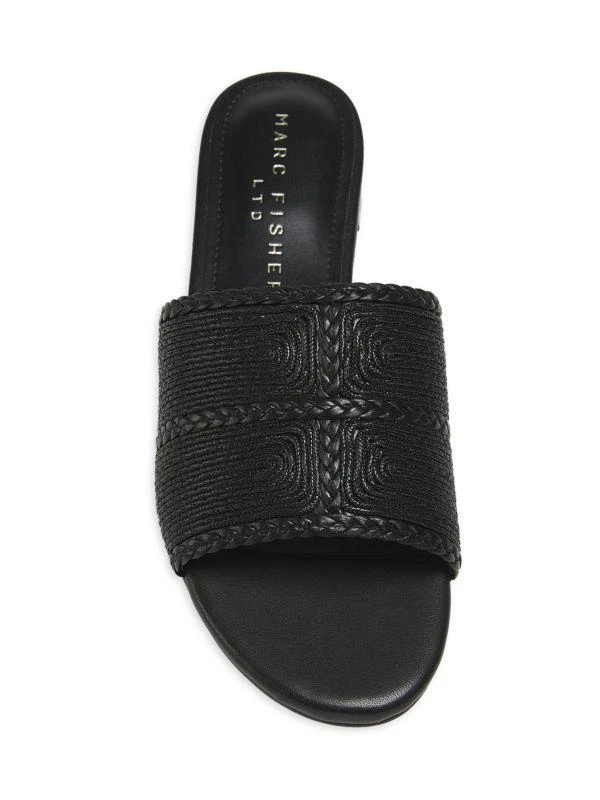 Marc Fisher Zuri Leather Slide Sandals 5