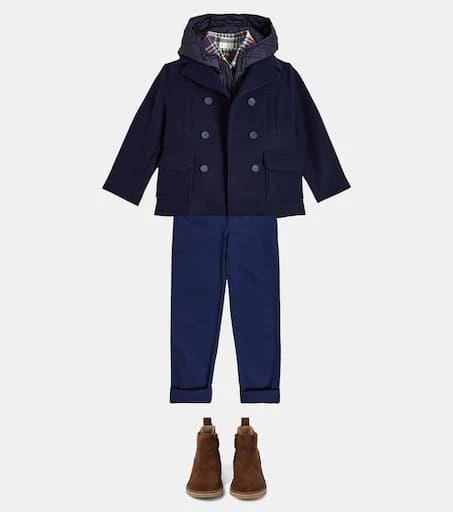 IL GUFO Double-breasted hooded coat 2