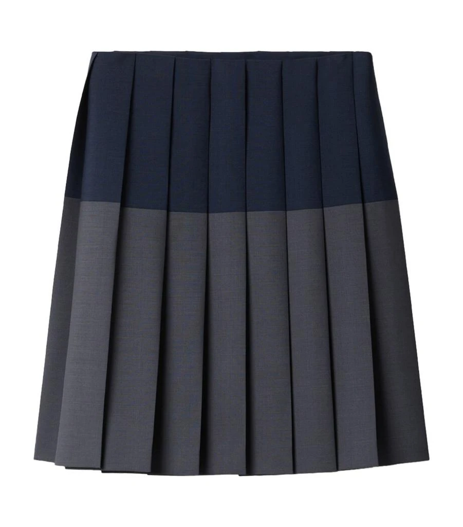 Miu Miu Mohair-Wool Pleated Midi Skirt 1