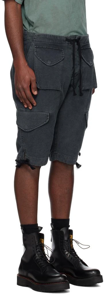 Greg Lauren Black Army Jacket Shorts 2