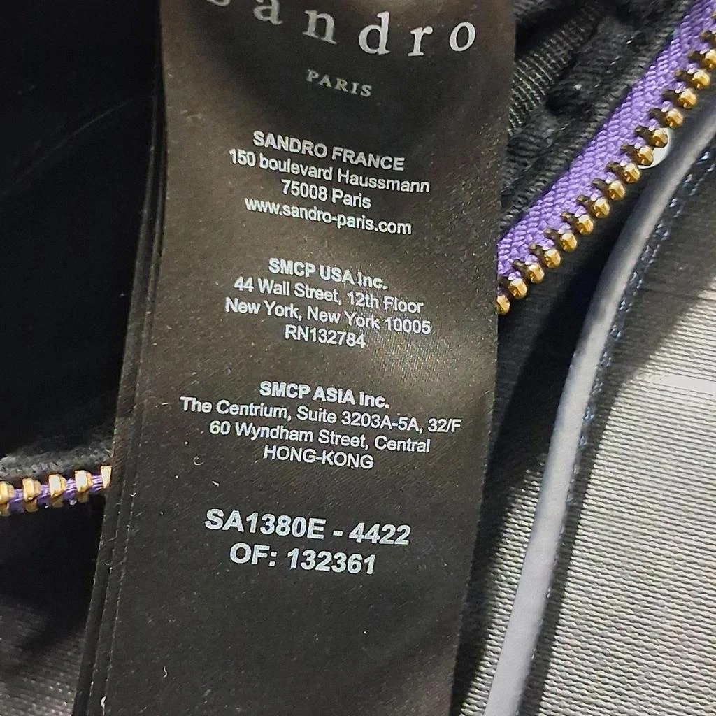 Sandro Paris Sandro Chevron Quilted Belt Bag in Navy Blue Polyamide 6