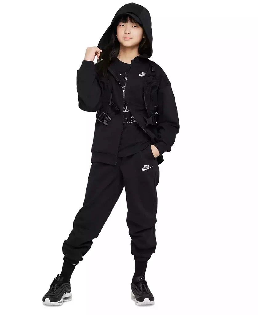 NIKE Sportswear Girls' Club Fleece Oversized Full-Zip Hoodie 4