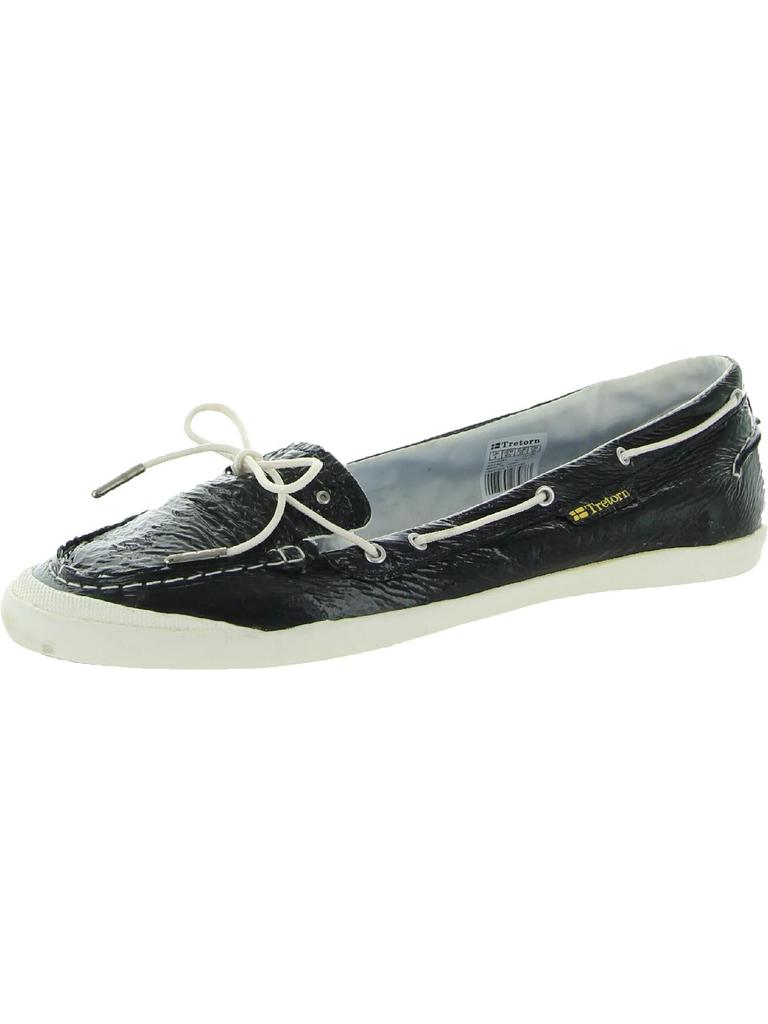 Tretorn Sunniva Patent     Womens Crinkled Patent Lightweight Boat Shoes