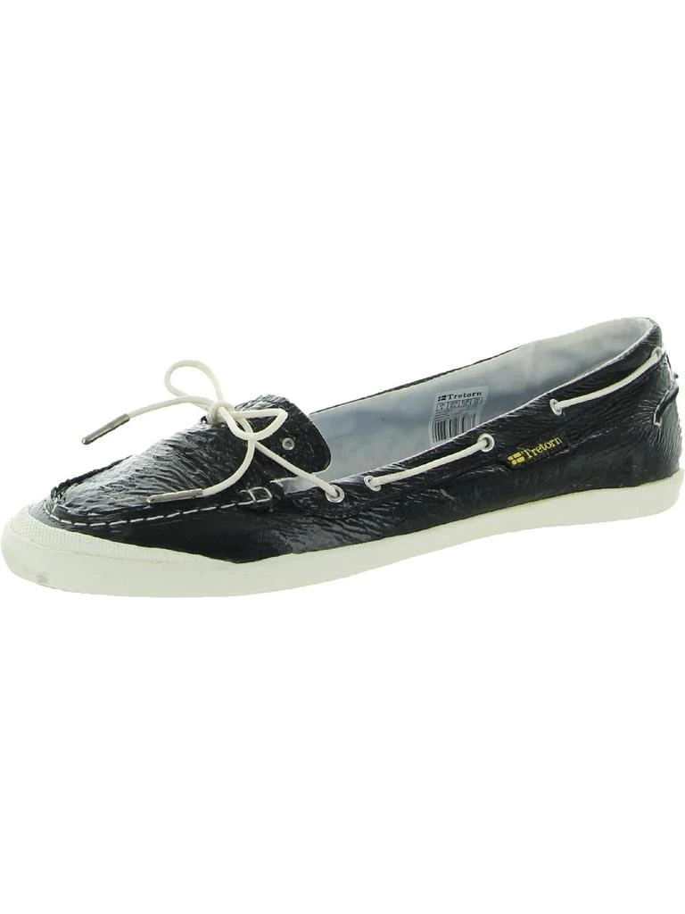 Tretorn Sunniva Patent     Womens Crinkled Patent Lightweight Boat Shoes 1