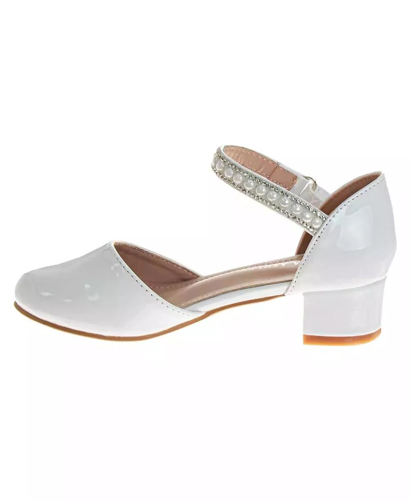 Laura Ashley Little Girls Rhinestones Low Heeled Dress Shoe 2