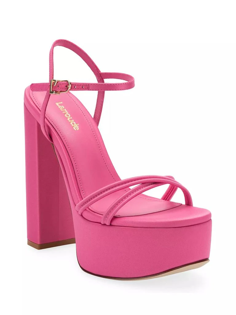 Larroudé Annie 140MM Satin Platform Sandals 2