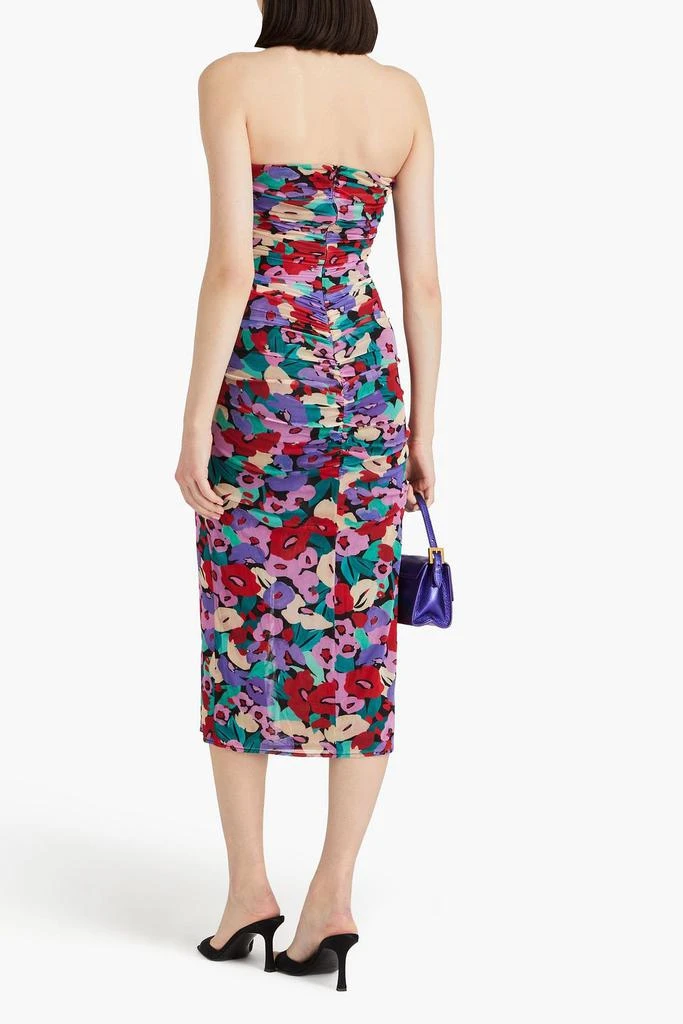 NICHOLAS Sorin strapless floral-print stretch-mesh midi dress 3