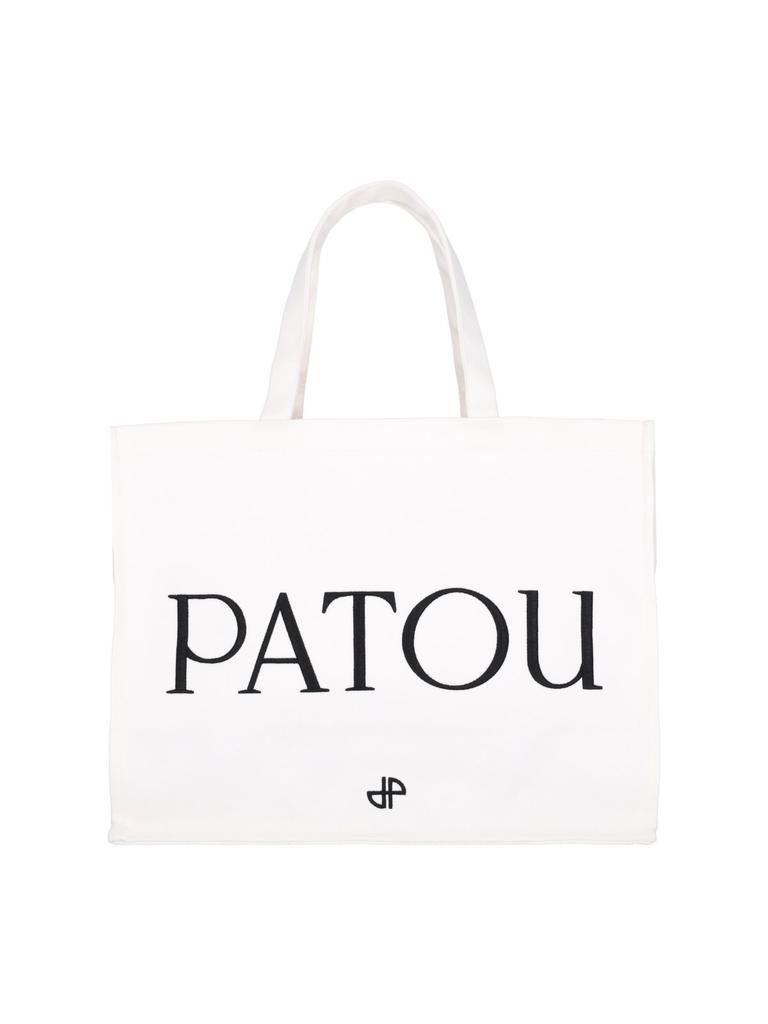 トートバッグ Patou Vanilla Raffia Tote Bag Patou | Small JP monogram trapeze tote in raffia