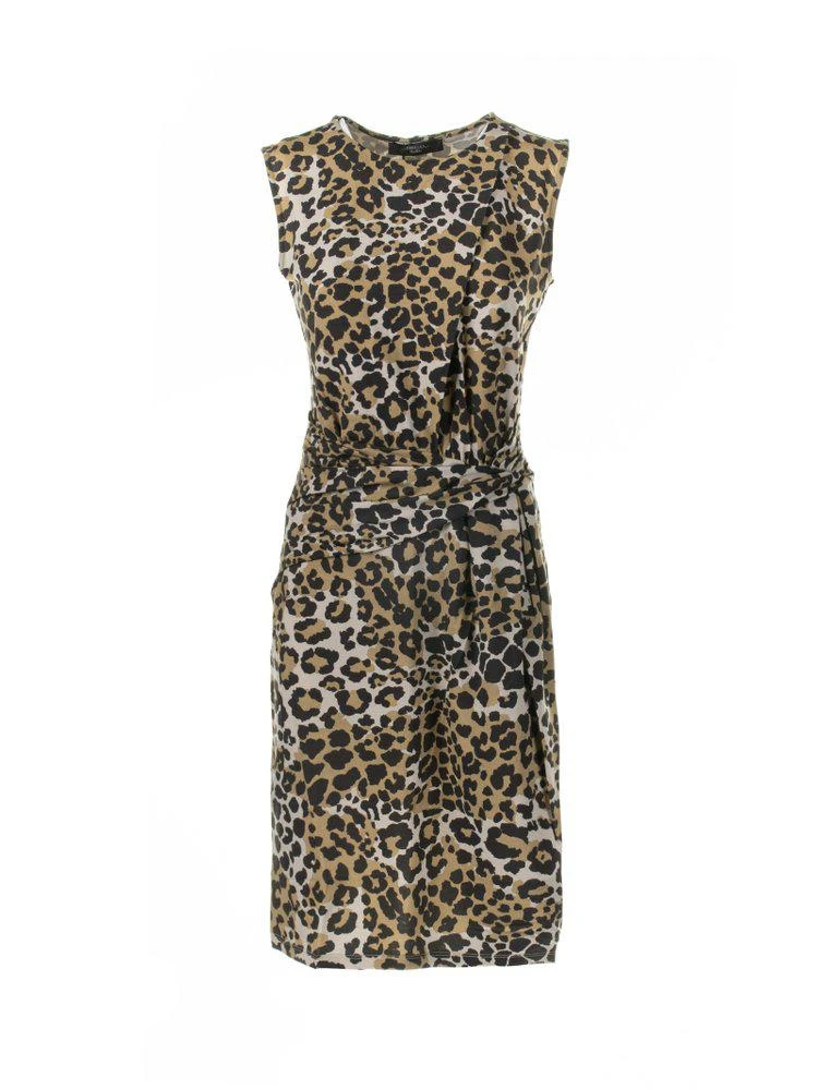 Weekend Max Mara Weekend Max Mara Leopard Printed Crewneck Dress 1