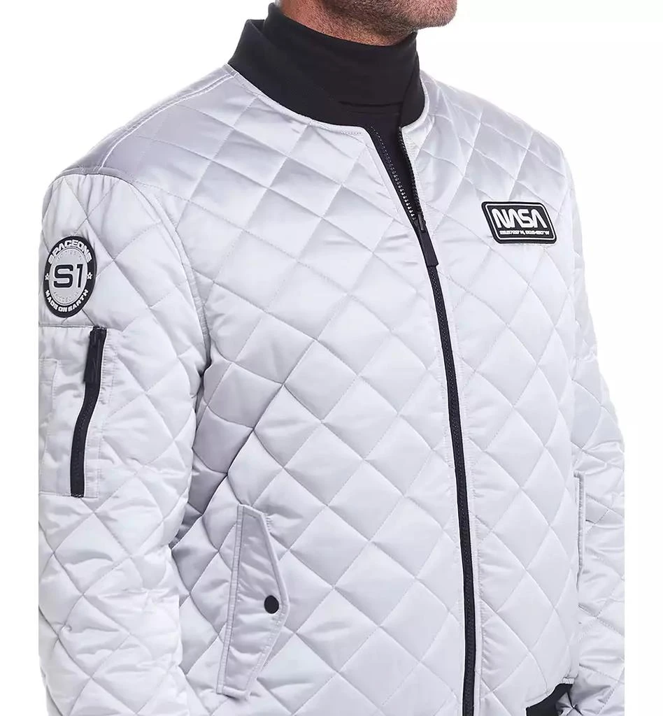 Space One Men's NASA Reversible Quilted Bomber Jacket 3