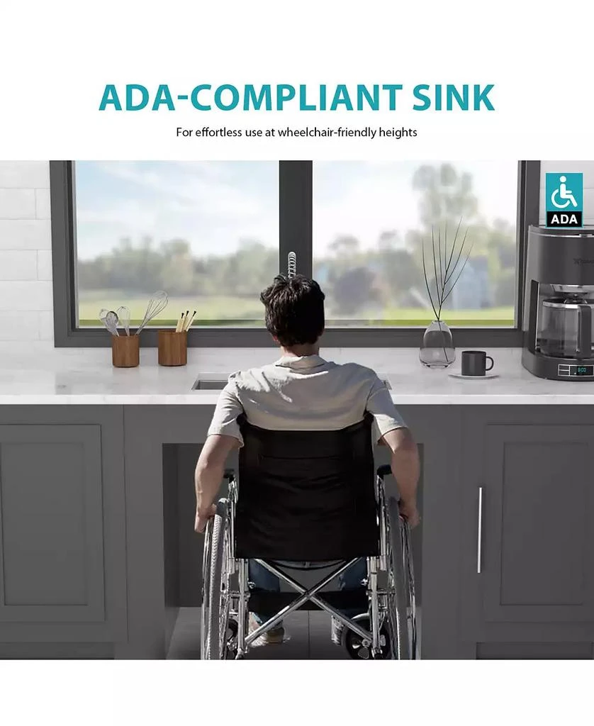 Flynama 18x16x5.5inch ADA Compliant Kitchen Sink Undermount Stainless Steel Single Bowl 16 Gauge 7