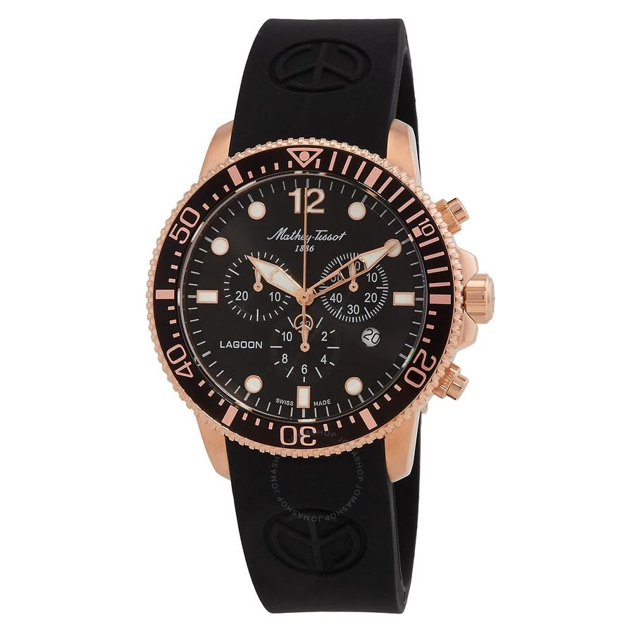Mathey-Tissot Lagoon Chronograph Quartz Black Dial Men's Watch H123CHPLN 1
