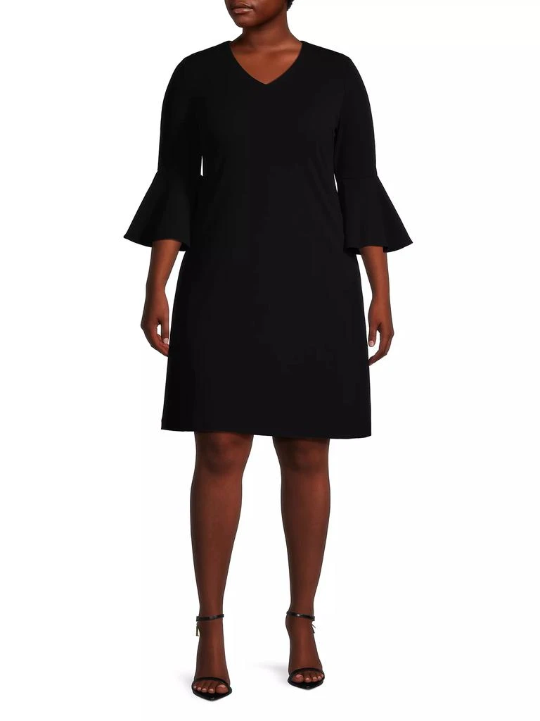 Ming Wang Plus Size Deco Crepe Dress 2