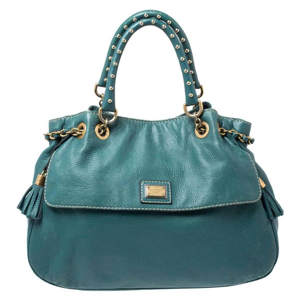 Dolce & Gabbana Dolce & Gabbana Green Leather Miss Charlotte Satchel 1