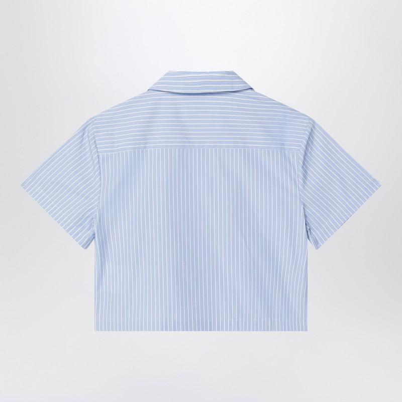 Golden Goose Light blue striped cotton shirt