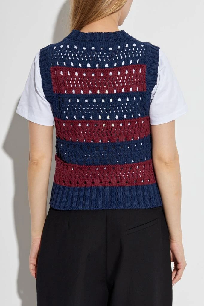 Ganni Ganni Striped Knitted Vest 3