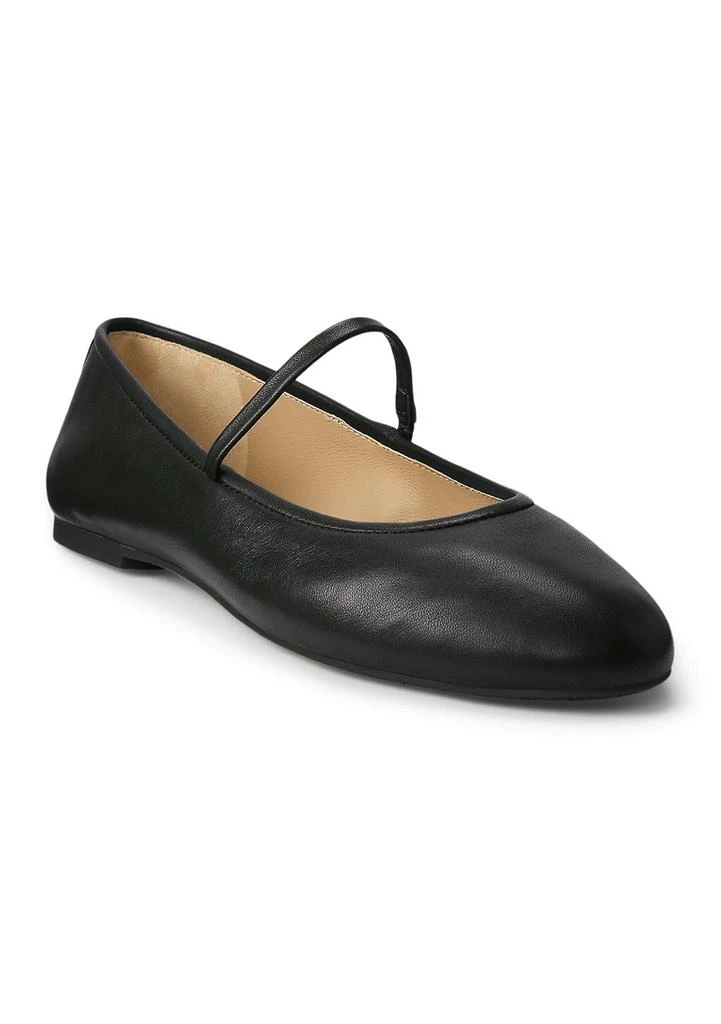 Ralph Lauren Jayna Nappa Leather Mary Jane Flats