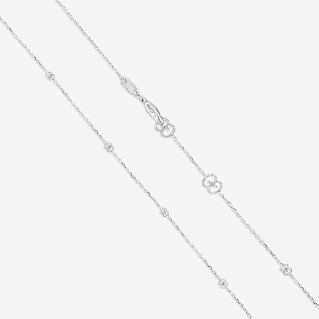 Gucci Gucci Icon 18K White Gold Round Heart Cut-Out Pendant Necklace YBB72937300200U-copy 3