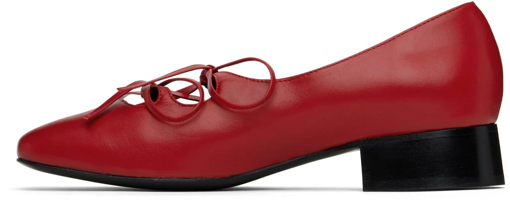 Nicole Saldaña Red Isabel Ballerina Flats 3