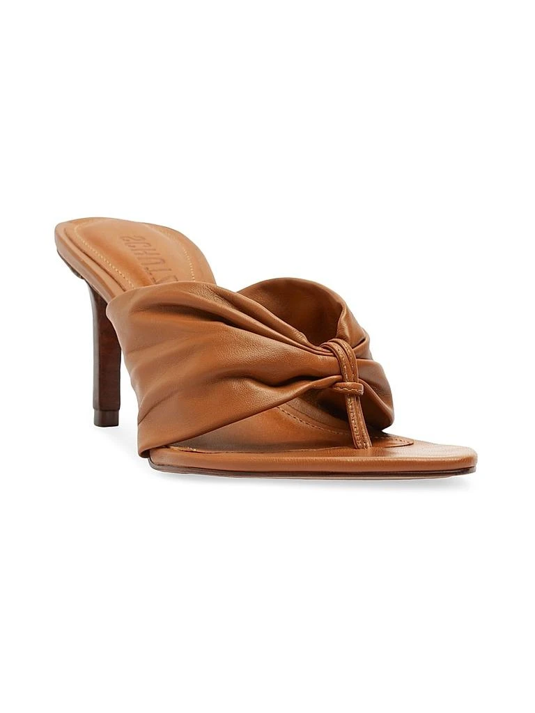 Schutz Lori 75MM Gathered Leather Sandals 2