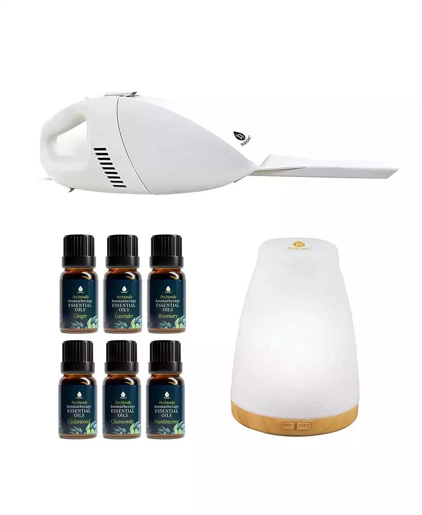 PURSONIC Pet & Chill Essentials: Pet-Friendly Oils, USB Diffuser & Car Vacuum