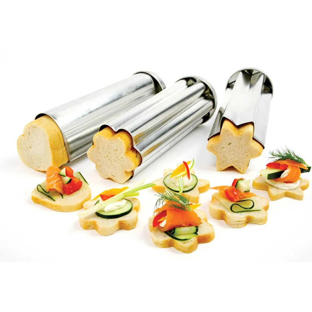 Norpro Tin Canape Bread Molds, Set of 3 2