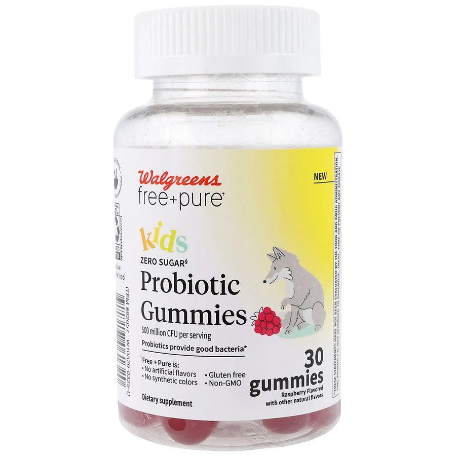 Walgreens Free 
Pure Kids Probiotic Gummies Raspberry