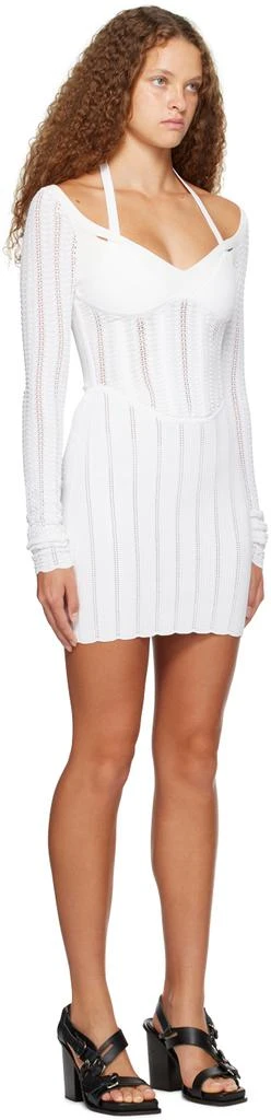 Dion Lee White Snakeskin Column Minidress 2