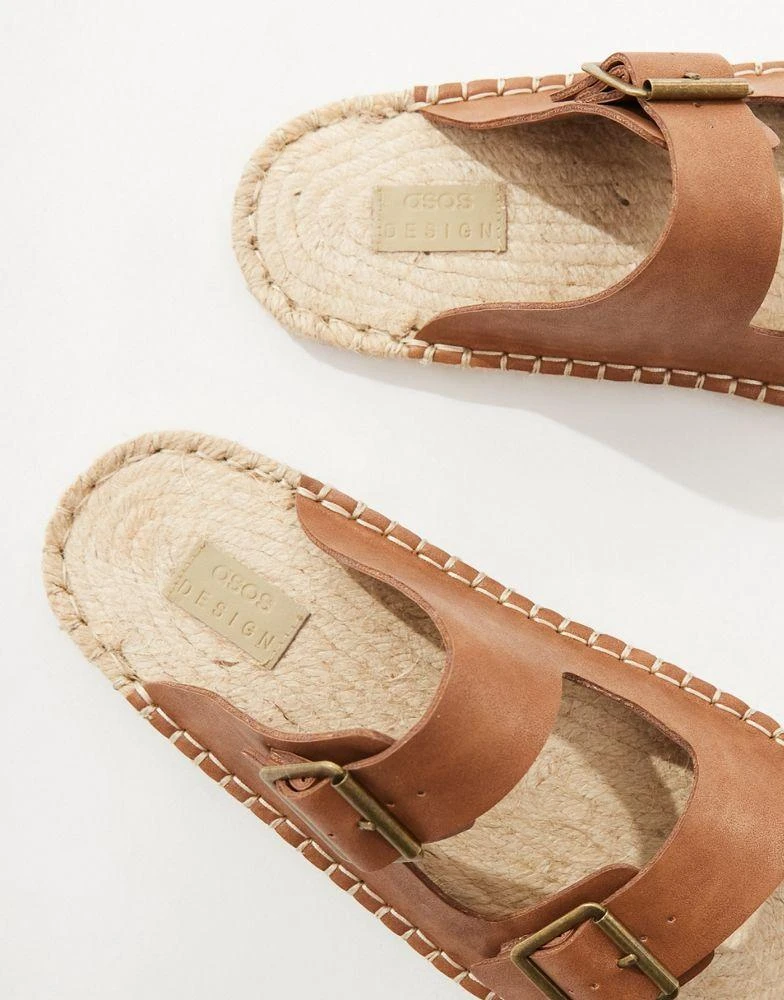 ASOS ASOS DESIGN buckle espadrille in tan pu 2
