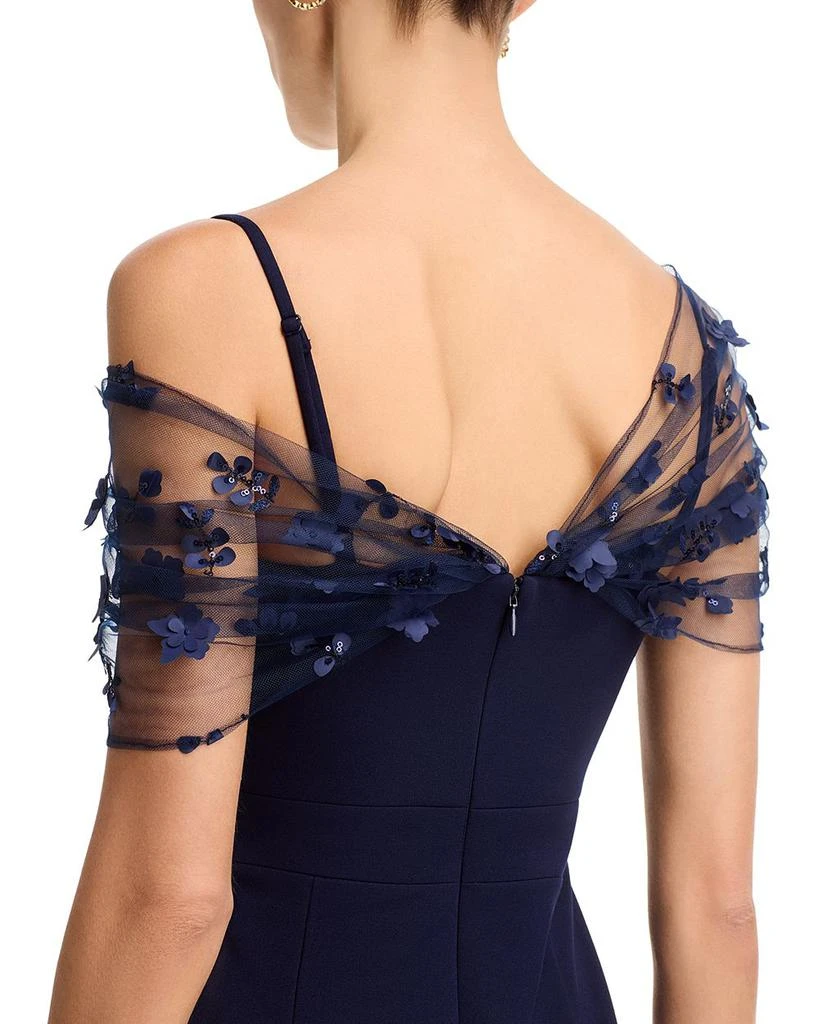 sachin and babi light blue dress On sale is an Eliza J Sequin Floral Embroidery Fit & main image 1