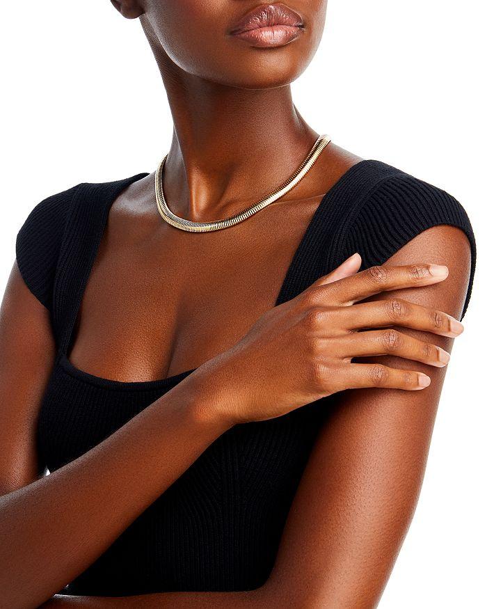 Alberto Amati 14K Yellow Gold Tubogas Collar Necklace, 18"