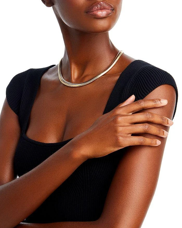 Alberto Amati 14K Yellow Gold Tubogas Collar Necklace, 18" 2