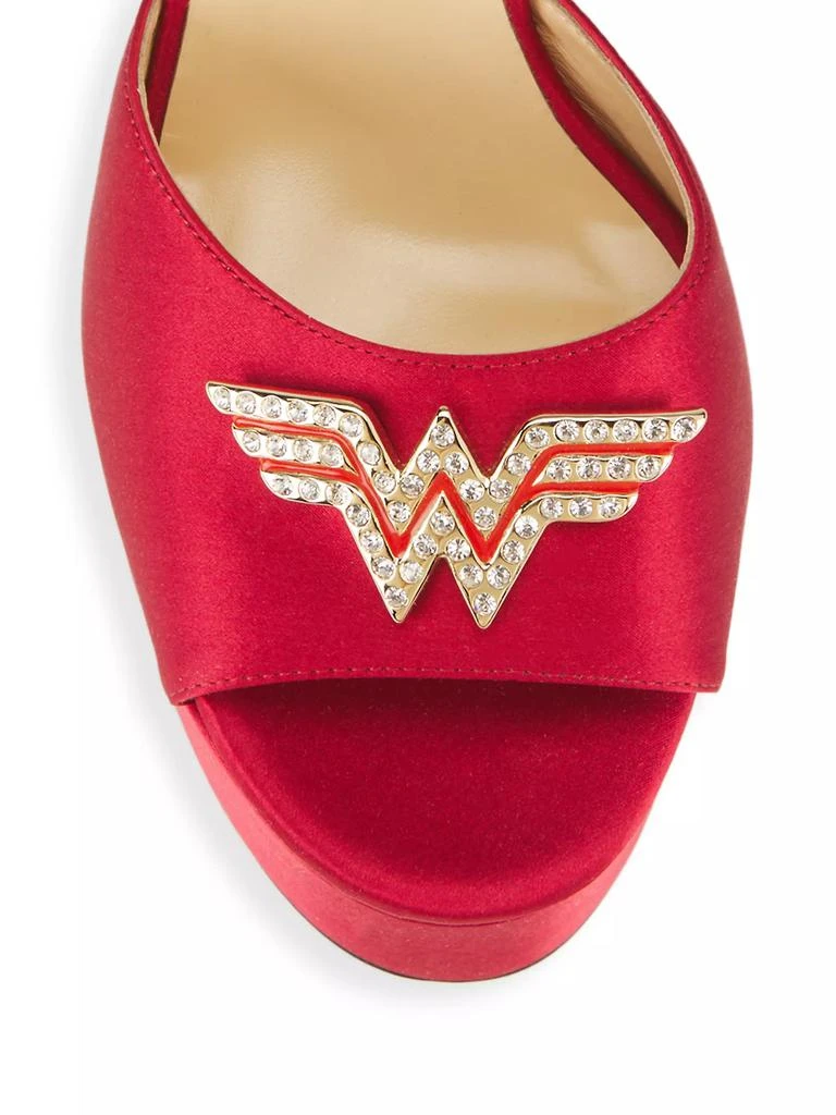 Nalebe Warner Bros X Nalebe Wonder Woman 130MM Silk & Crystal Platform Sandals 4