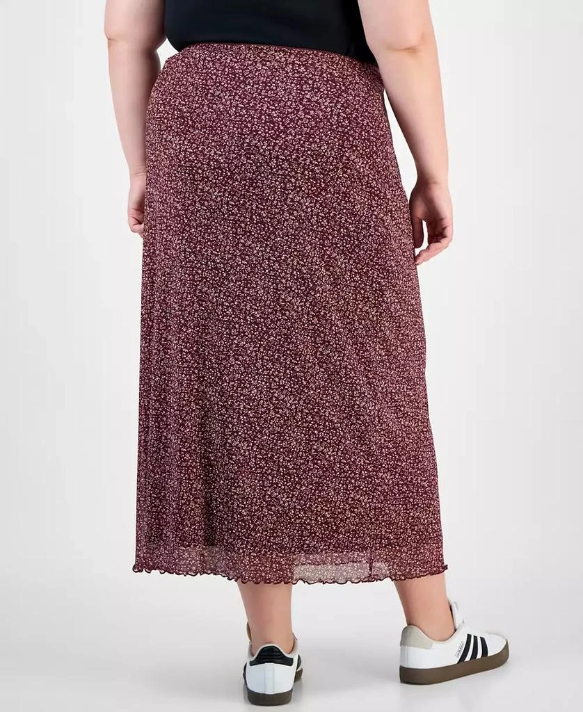 Hippie Rose Trendy Plus Size Pull-On Mesh Midi Skirt 2